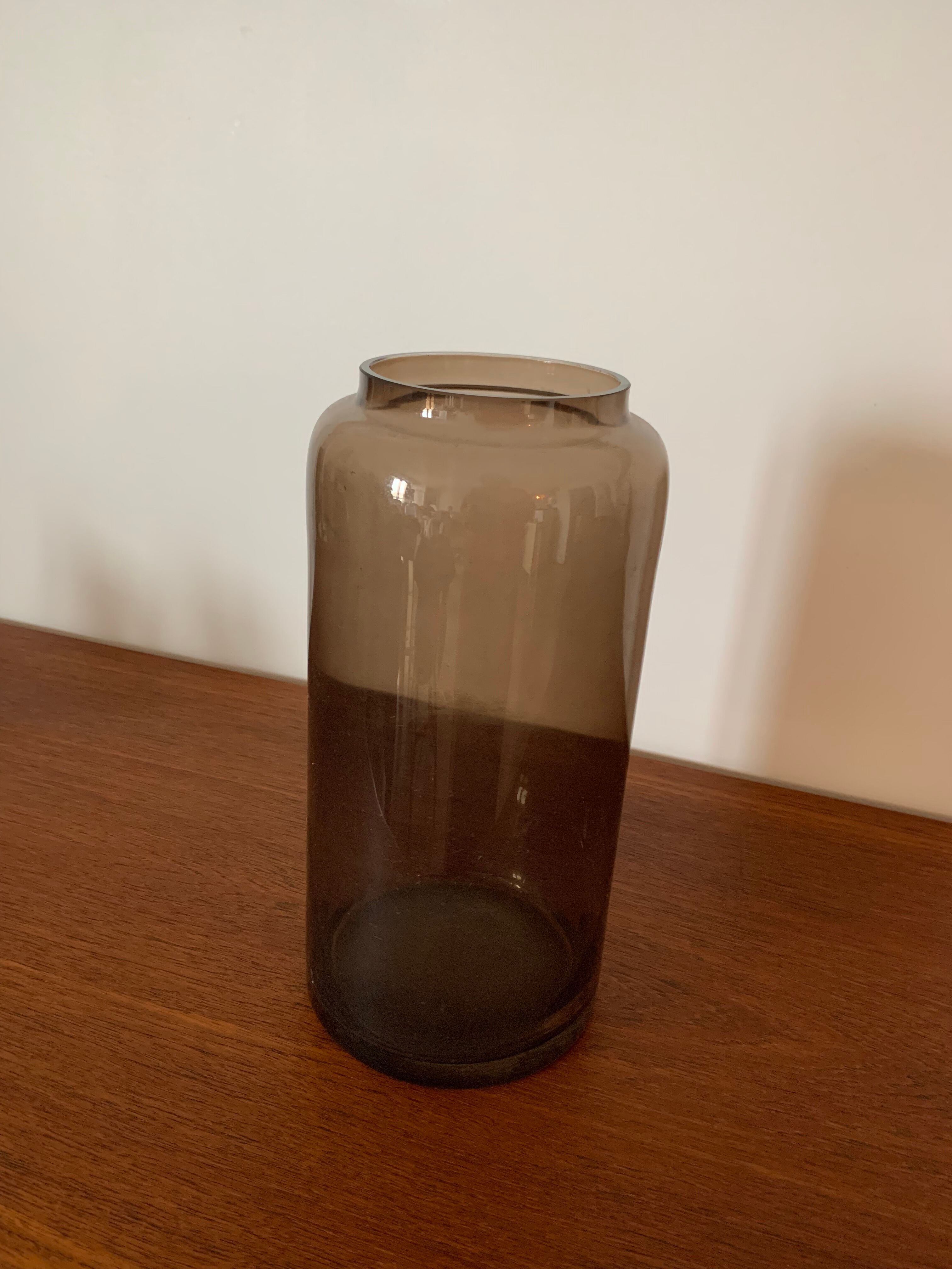 Smoked glass vase