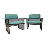 Set of Two Rare Metal Armchairs Talin Vicenza, Italy, 1970s
