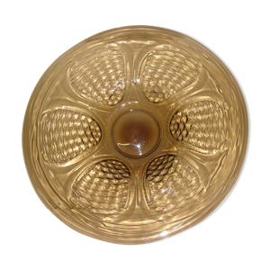 Plat en verre fumé art