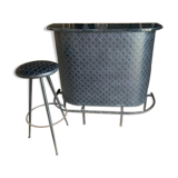 Bar d’angle avec son tabouret 1950