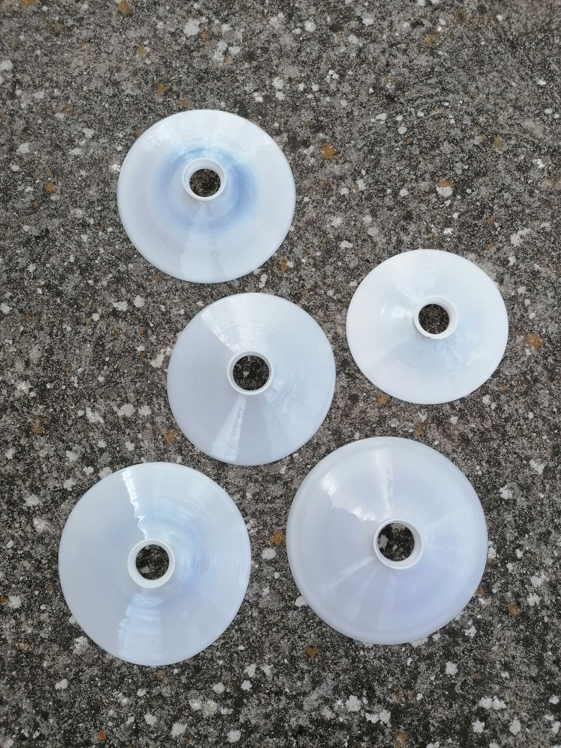 White opaline lampshade from the 1940s