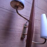 60's teak wall light from Maison Lunel