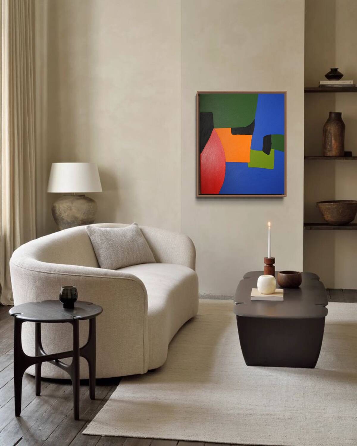 Colorful contemporary abstract on canvas