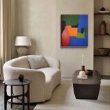 Colorful contemporary abstract on canvas