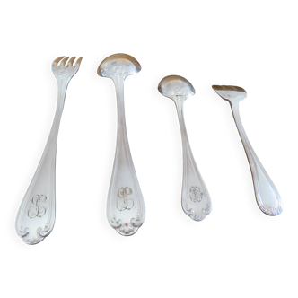 Silver-plated cutlery set by Félix Frères Toulouse, 124 pieces, 1960s.