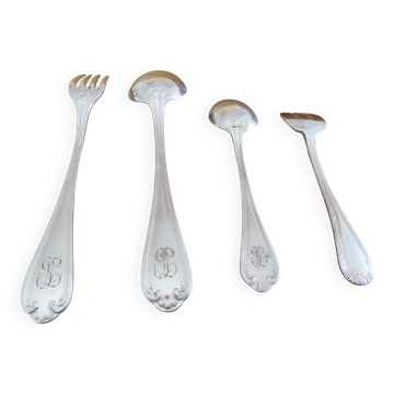 Silver-plated cutlery set by Félix Frères Toulouse, 124 pieces, 1960s.