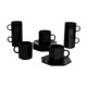 7 black cups Octime Arcoroc Esso collection