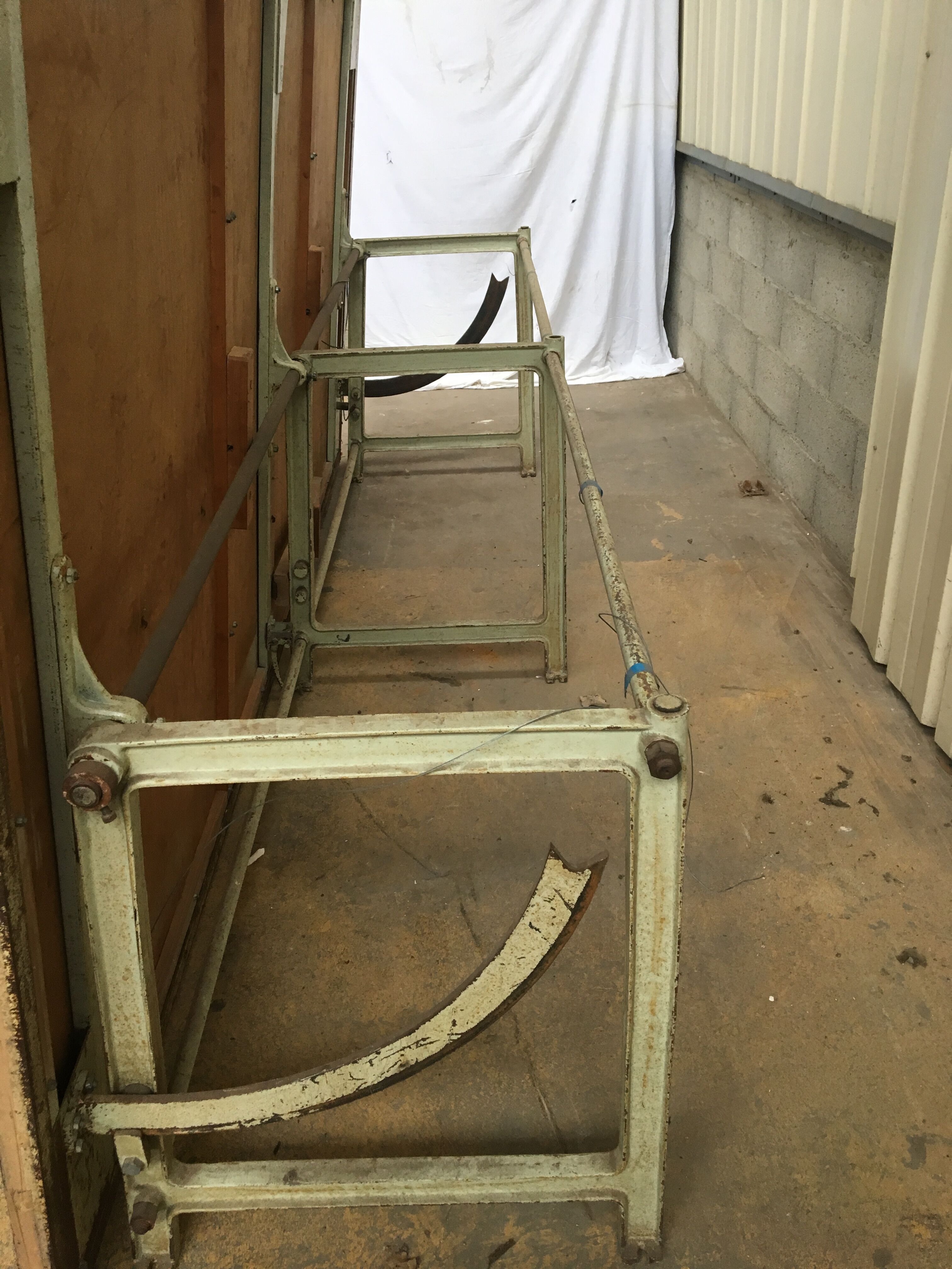 Old fabric cutting table