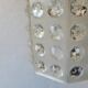 Vintage hexagonal cabochon pendant light – 70s