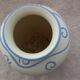 blue ceramic vase seaside shell decor