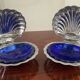 Pair of shell butter dishes from the 70s