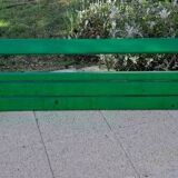 Grand banc de jardin bois et fonte l 224 cm