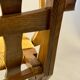 Folding armchair with woven seat – vintage French design