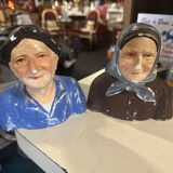 Couple bust in plaster