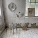 50s metal and glass nesting coffee tables