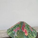 Pleated lampshade with floral patterns