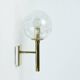 Brass and glass wall lights, vintage, 1960 by Hillebrand.