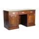 English wooden and leather desk vintage early 1900s
