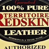 VINTAGE PLAQUE ENAMELED PUBLICITAIRE REDSKIN authorized distributor 30.7 x 26 cm