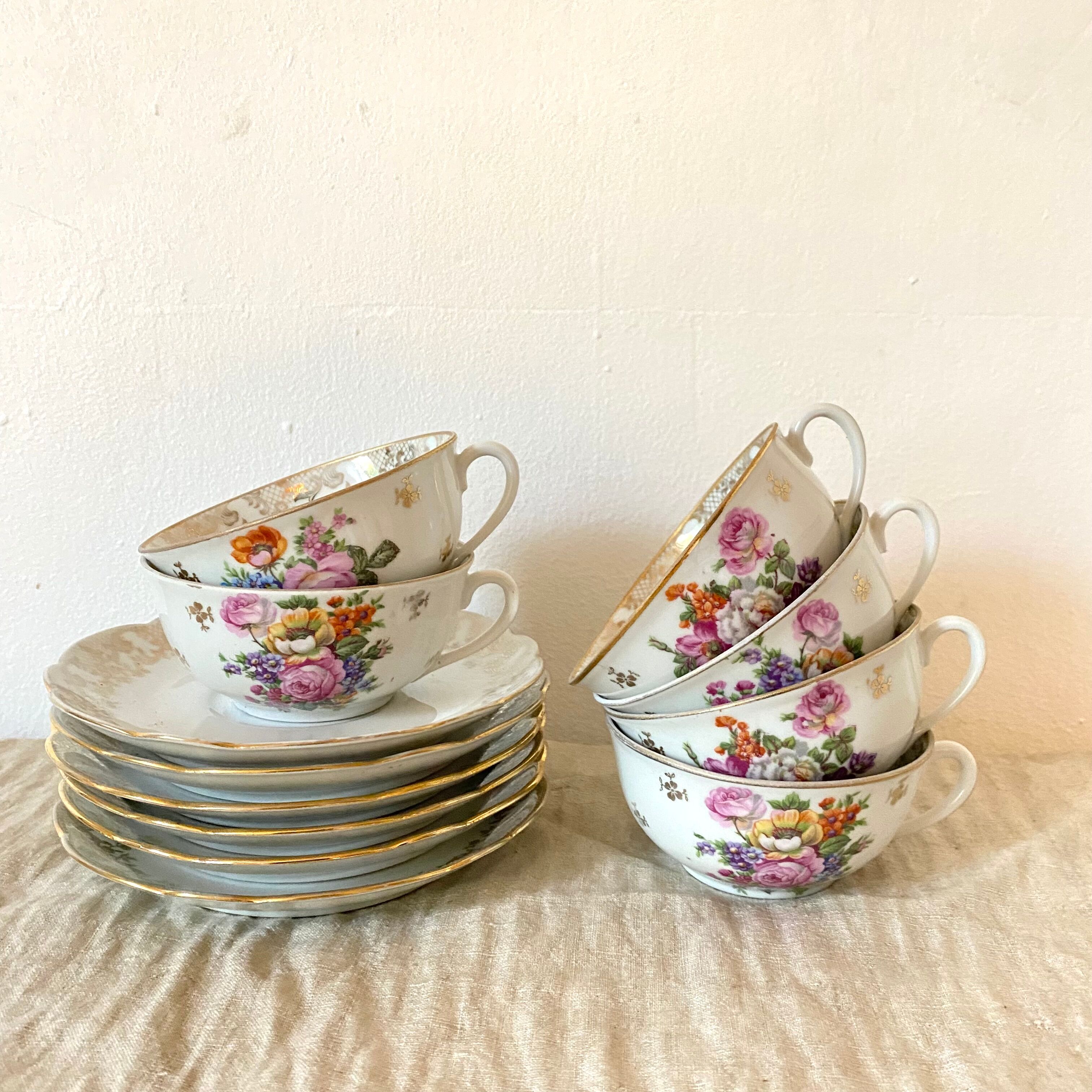 Limoges porcelain cups