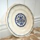 Flat plate in Gien earthenware - Rouen Art Deco motif - 1932
