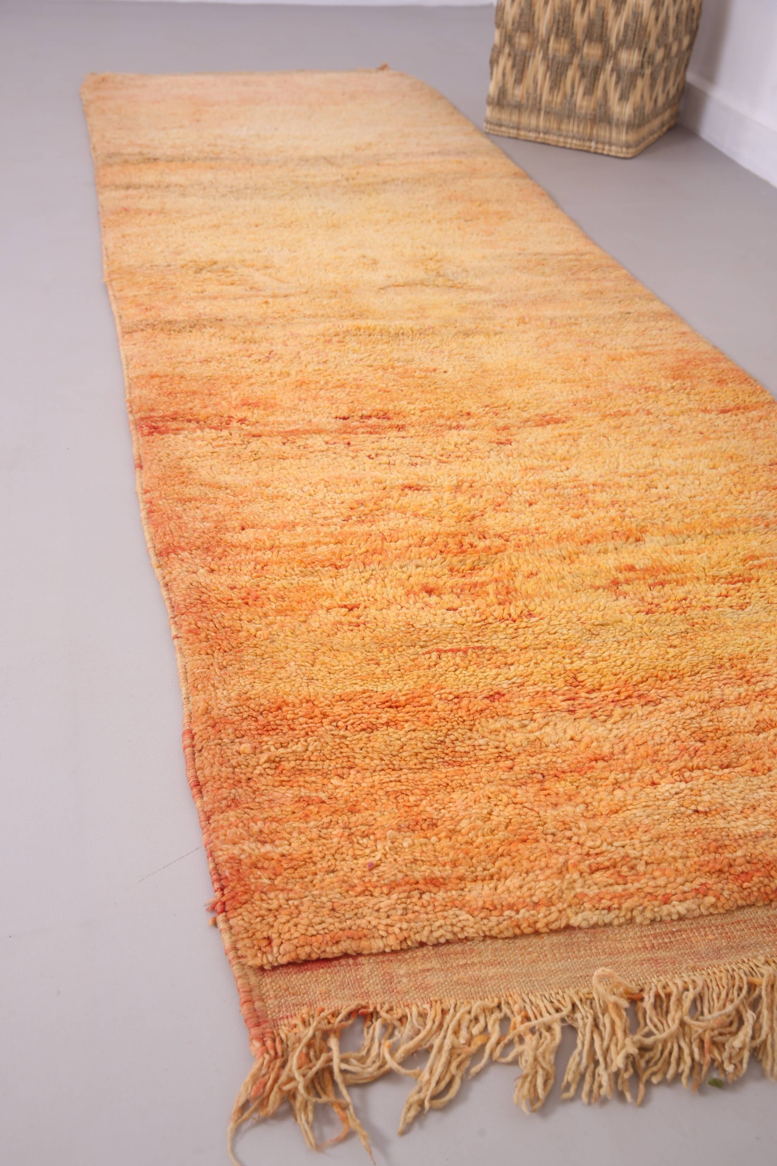 Vintage Moroccan Runner Rug 91 x 292 cm - Orange Runner Rug - Berber Rug