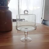 Cake stand, glass dome on a stand