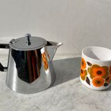 Teapot Selecta 1L nickel-plated brass and Bakelite vintage 60s
