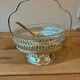 Pair of vintage jam jars / bowls – Moulded glass & mo