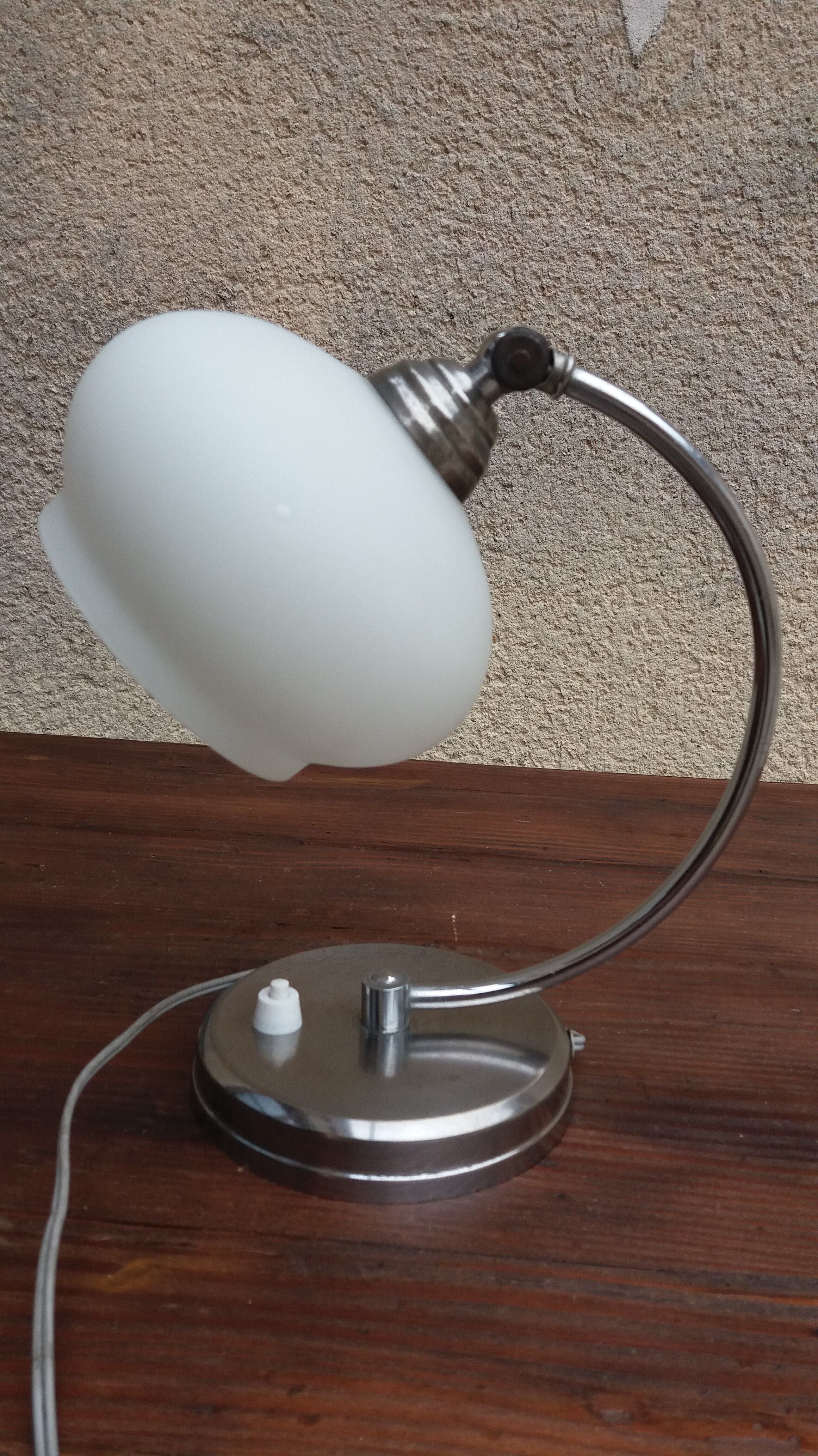 Lampe de chevet chromé