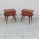 Paire de chevet vintage scandinave pieds compas