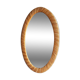 Rattan oval mirror 26x40cm