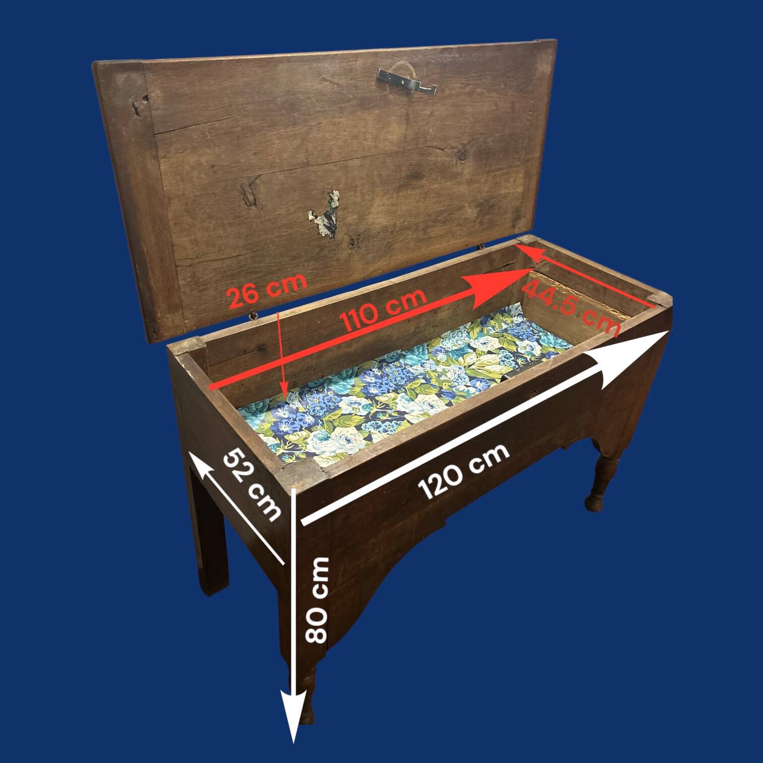 Old wooden chest – vintage storage furniture