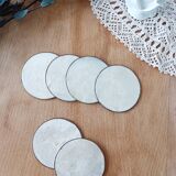 Set of 6 mother-of-pearl coasters