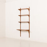 Danish mid-century walnut shelving unit in the style of Poul Cadovius, 1960s