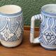 Paire d'anciennes chopes Fasi