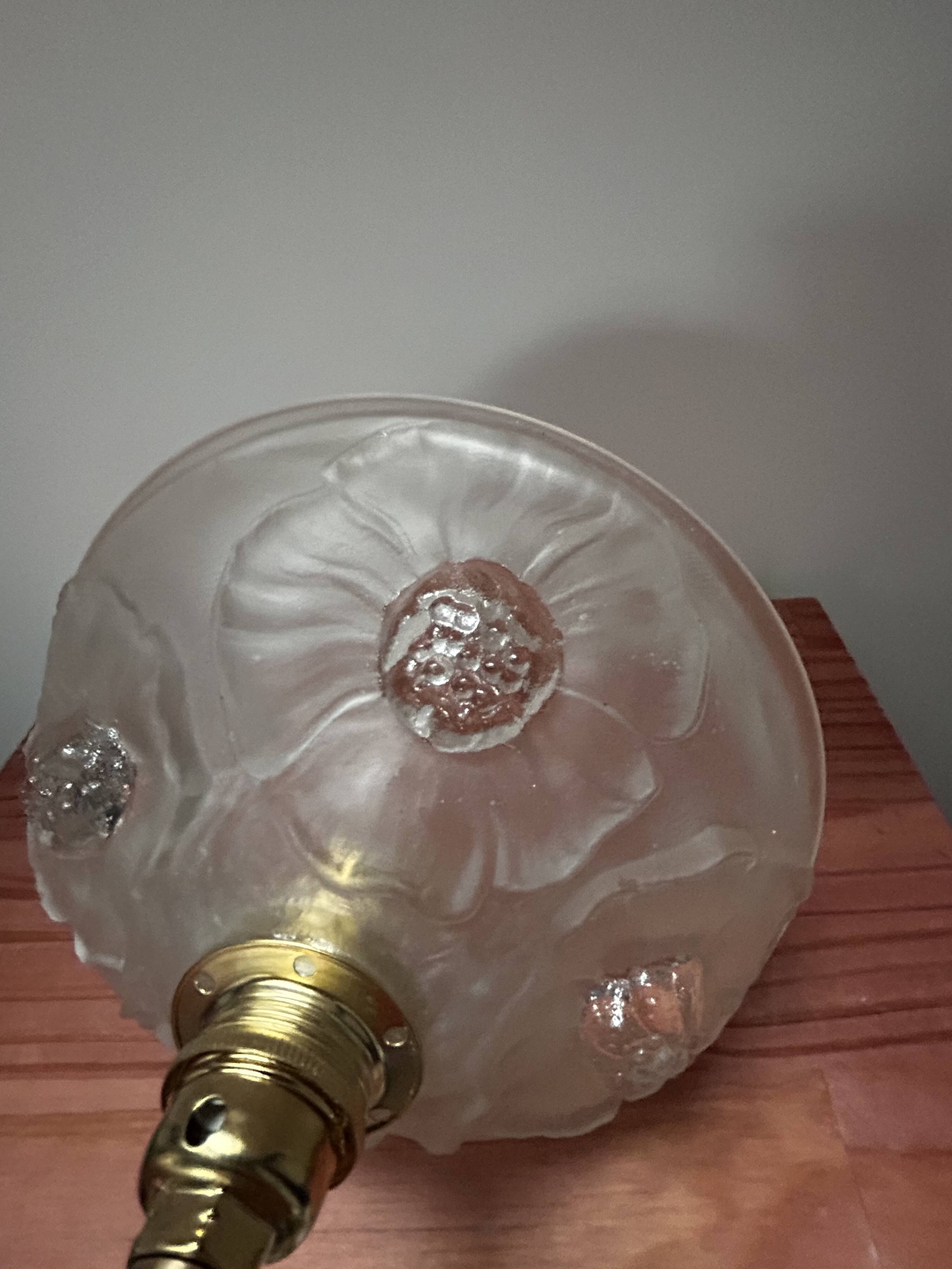 Art Deco Flower Globe Tilting Wall Light