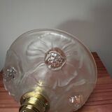 Applique murale inclinable globe fleurs Art Déco