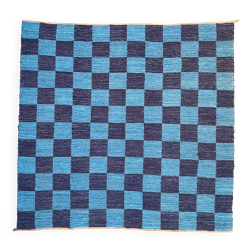 Tapis Chindi vintage à carreaux Schackruta de style suédois