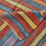4x7 Handmade Wool Turkish Vintage Kilim Rug, 136x201Cm SK 32979