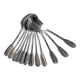 12 Coffee spoons in silver metal Net model