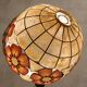 Large Art Deco style chandelier in Capiz shells and brass, 1960s.