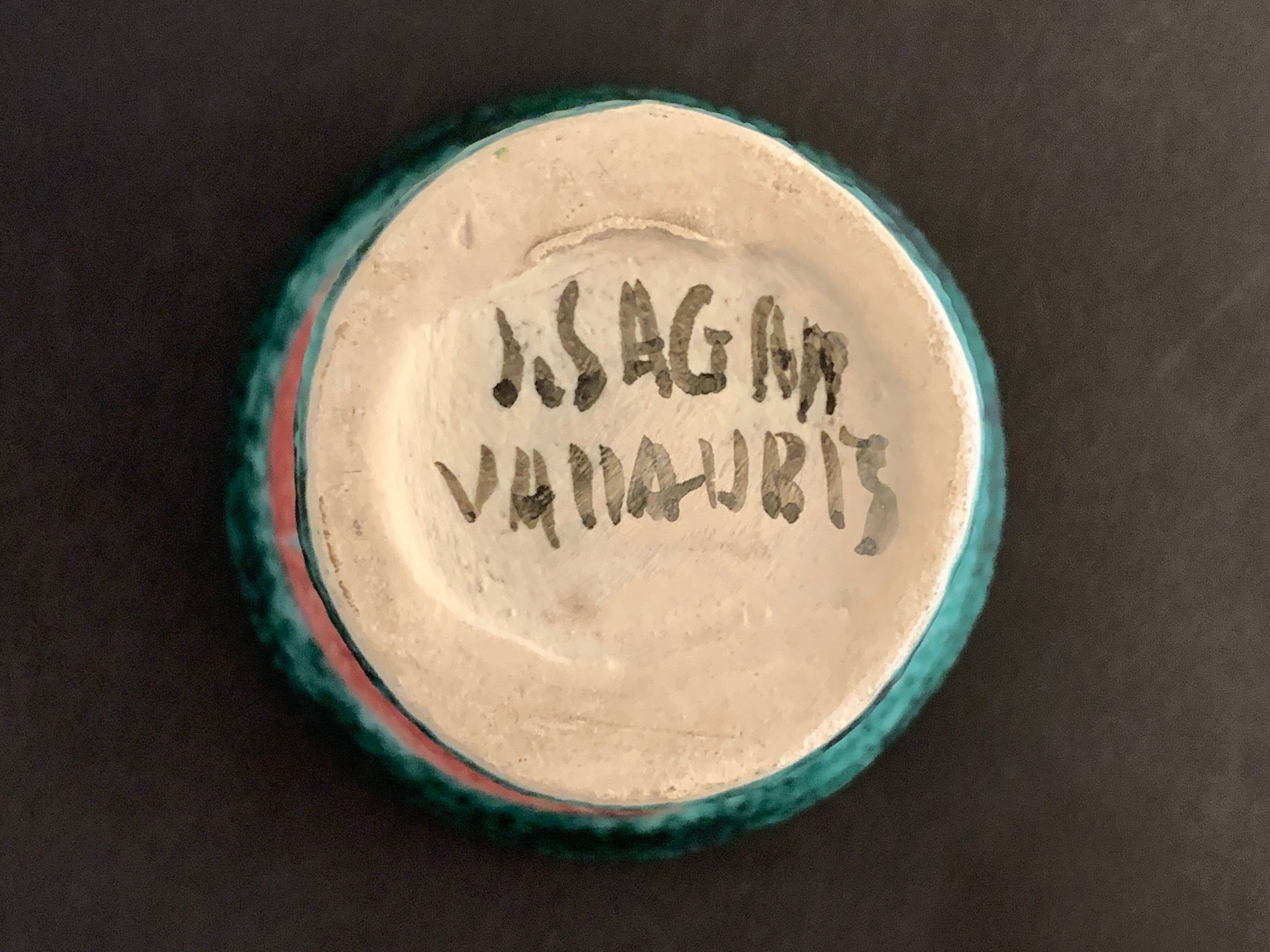 Ceramic cornet vase by Jacques Sagan, Vallauris, 1960