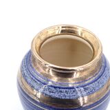 Blue and gold ceramic vase by Georges Pelletier