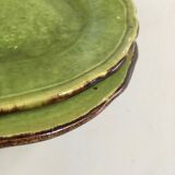 Set  of plates of glazed Earth Biot to gadroons