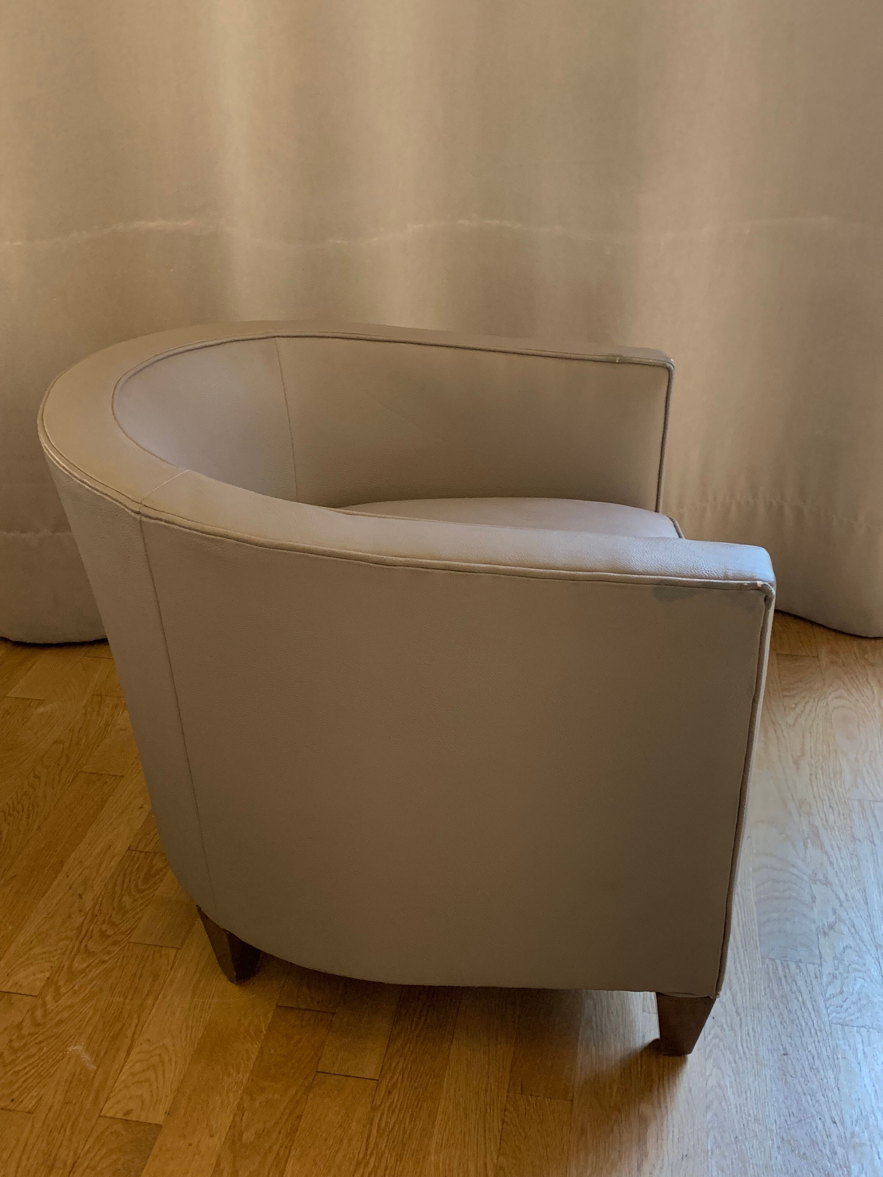 Fauteuil modèle Normandie Philippe Hurel taupe