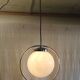 Art Deco opaline globe pendant - mid 20th century