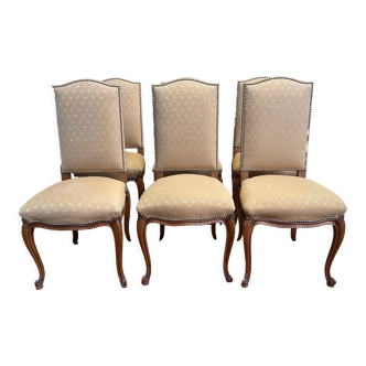 Suite of 6 Louis XV style chairs