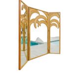 Mirror and rattan screen