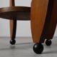 Amsterdamse School Oak round Side Table, The Netherlands, ca. 1920